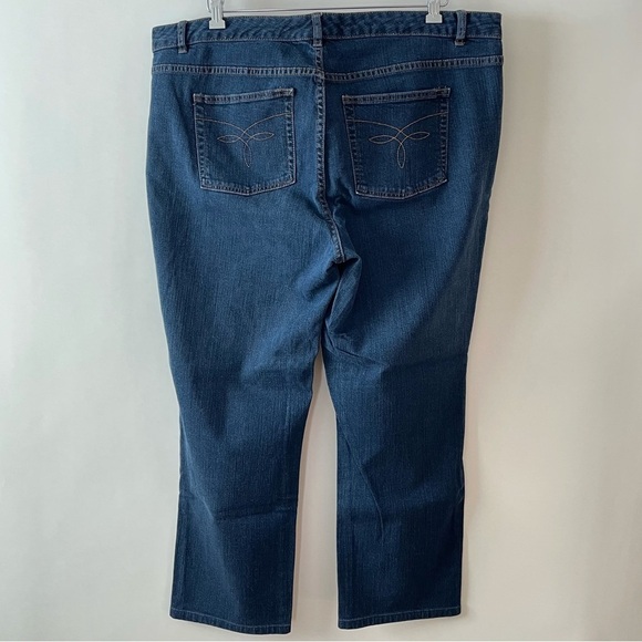 Chaps Denim Madden Straight Leg Mid-Rise Blue Jeans 99% Cotton Size 18W - Picture 7 of 12